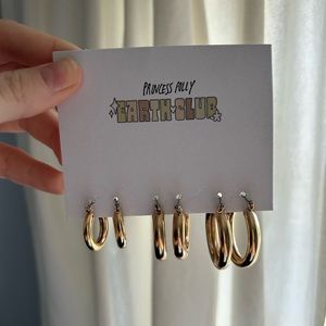 Princess Polly Gold Earrings Set